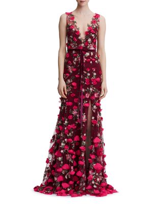 MARCHESA NOTTE Embroidered Floral ...